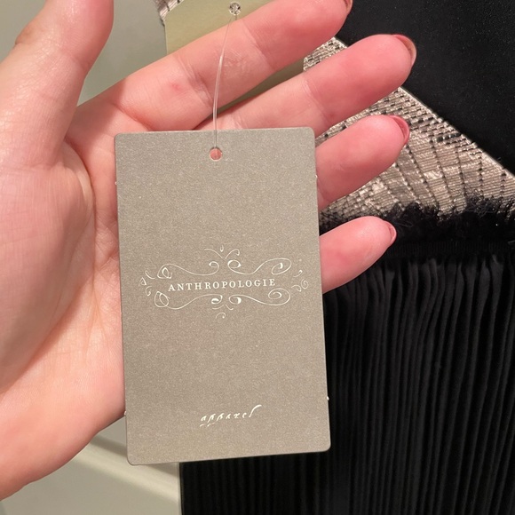 Anthropologie Nomad Morgan Carper Isobel Brocade Midi Dress Metallic Size 6 - Picture 13 of 15